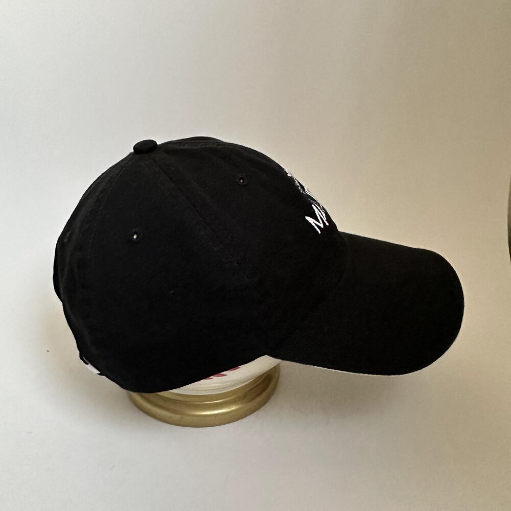Malibu Mega Cap Inc. Dad Hat Adjustable Strap Back Cap Black 100% Cotton - Picture 5 of 9